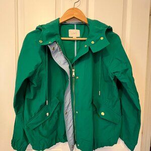 LOFT Green Hooded Rain Jacket